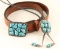 Matching Sterling Silver & Turquoise Buckle & Bolo