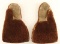 Pair of early buffalo fur winter mittens