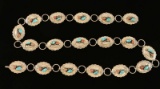 Petite Silver, Turquoise & Coral Concho Belt