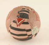 Incised Carved Pottery Ball