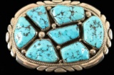 Turquoise & Sterling Belt Buckle
