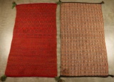 Collection of 2 Mexican Sunday Saddle Blankets