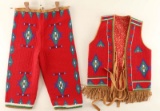 Sioux Indian Beaded Childs Outfit