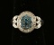 Blue & White Diamond Ring