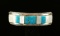 Old Pawn Native American Inlaid Cuff Bracelet