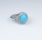 Gorgeous Turquoise & Diamond Vintage Design Ring