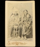Old West Indian Chief & Squaw with Child Cabinet