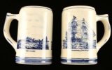 (2) Dutch Blue and White Mugs