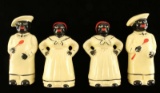 Collection of 4 Black Americana Salt & Peppers