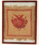 Early Americana Hand Sewn Tapestry