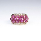 Stunning Pink Tourmaline & Diamond Ring