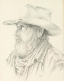 Original Pencil Drawing of Cowboy