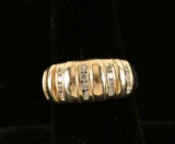 Gold Dome Diamond Ring