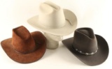 Lot of 3 Cowboy Hats