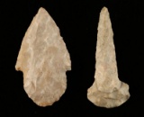 Lot of 2 Stone Points