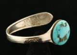 Spoon Cuff with Turquoise Cab