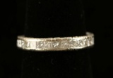 Princess Cut Art Deco Filigree Band