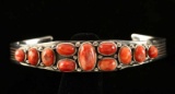 Native American Spiny Oyster & Sterling Bracelet