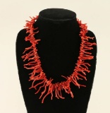 Old Pawn Native American Branch Coral Necklace