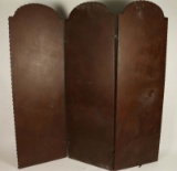 Leather Three Panel Screen