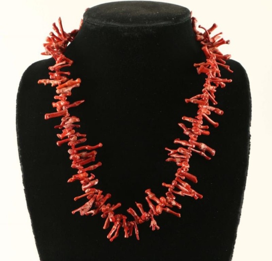 Native American Branch Coral Necklace