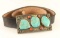 Large Navajo Belt Buckle with Kingman Turquoise