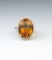 Beautiful Checkerboard Cut Citrine & Diamond Ring