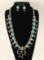 Old Pawn Turquoise & Silver Squash & Earrings Set