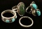 Lot of 4 Sterling Silver Rings