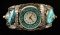 Old Pawn Silver & Turquoise Watch Cuff