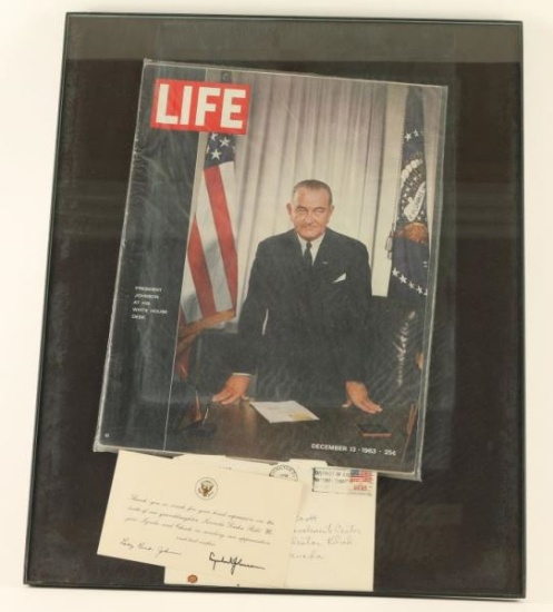 Framed Life Magazine of Lyndon B Johnson