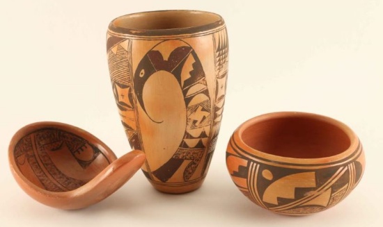 Vintage Hopi Pottery Set of 3