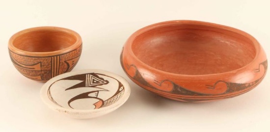 Lot of 3 Pieces Vintage Hopi Pottery