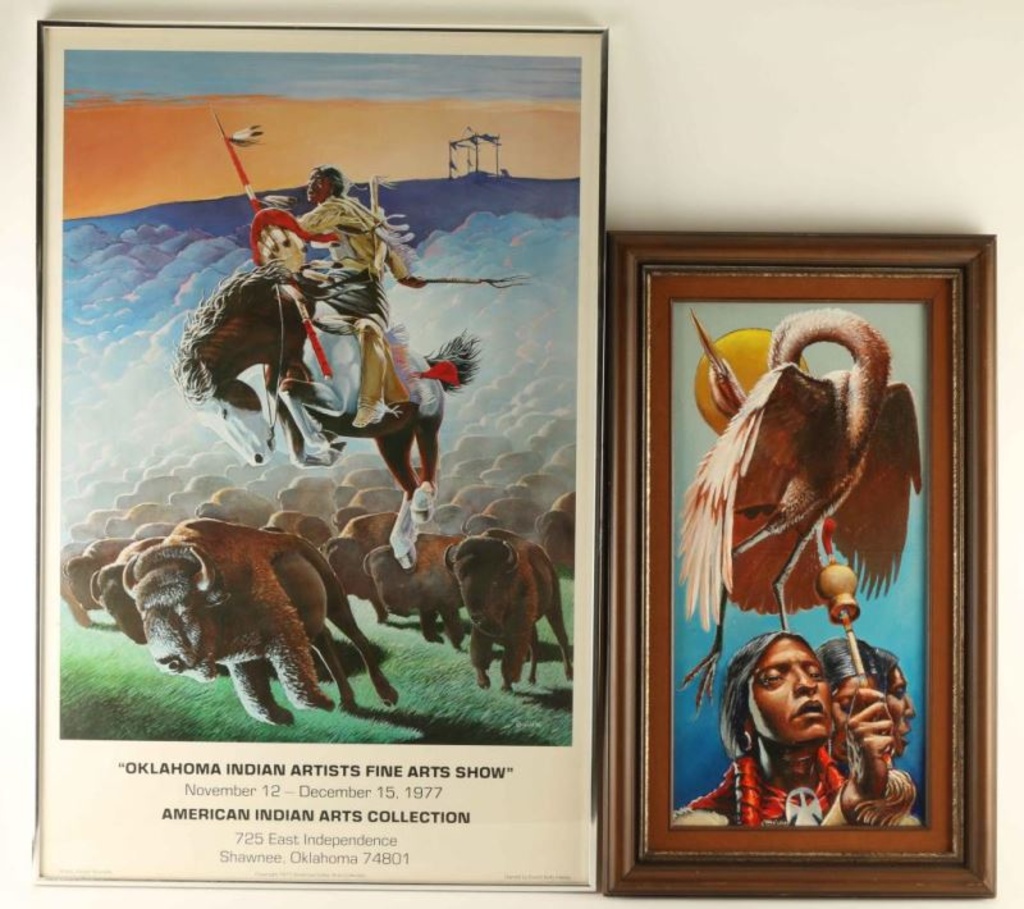 Original Oil & Print by Parker Boyiddle