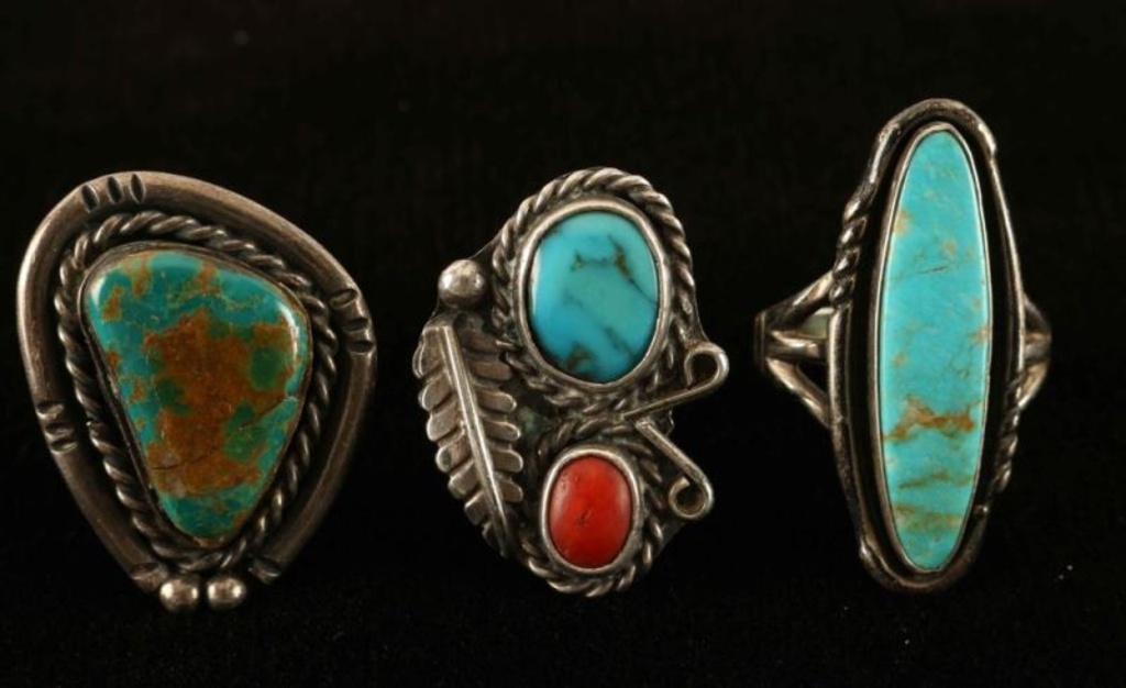 Lot of 3 Sterling Silver Rings