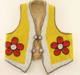 Men's Beaded Buckskin Vest