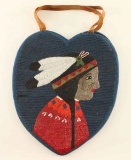 Nez Perce Leather Heart Shaped Bag