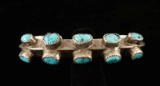 Antique Sterling Silver Navajo Turquoise Cuff