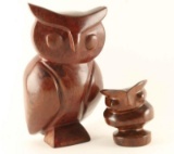 Lot of 2 Ironwood Owls