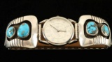 Vintage Turquoise & Silver Shadowbox Watch Tips