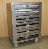 Custom Stainless Steel Rolling Showcase