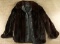 Ladies Leather Coat with Mink Fur