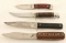 Lot of 4 Knives
