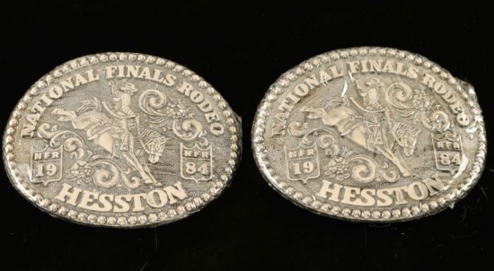 Lot of 2 National Finals Rodeo Buckles
