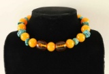 Amber & Turquoise Necklace