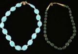Lot of 2 Navajo Made Beaded Necklaces