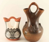 Lot of 2 Wedding Vases
