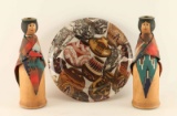 Plate and Candleholder Lot