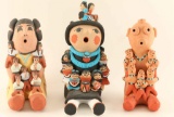 Lot of 3 Pottery Storyteller Dolls