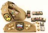 Collection of Russian Hats, Pins & Buttons